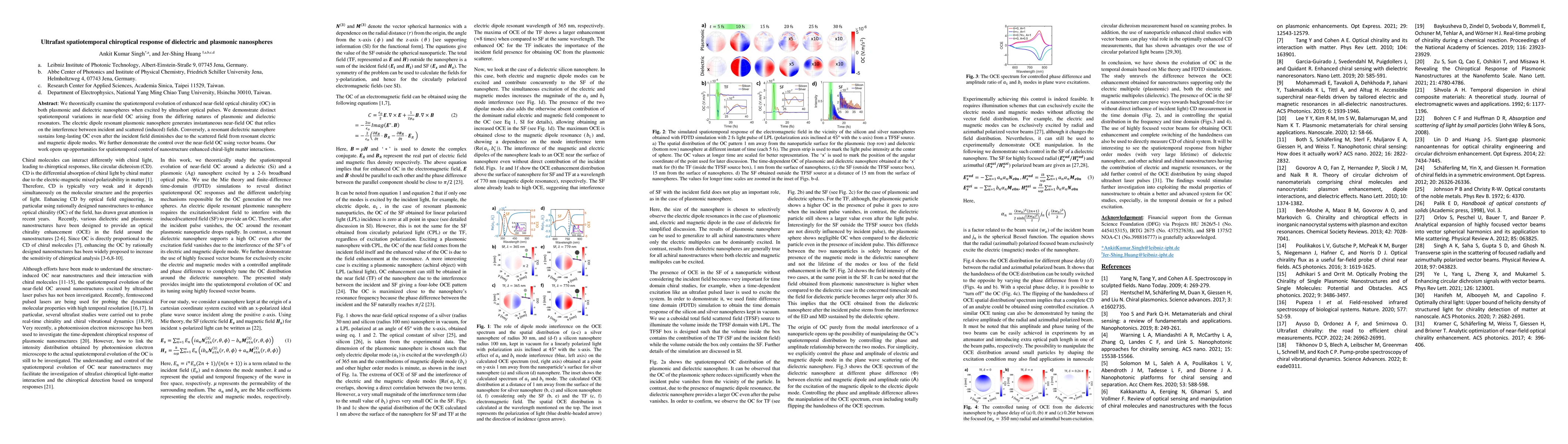Thumbnail for Ultrafast spatiotemporal chiroptical response of dielectric and
  plasmonic nanospheres