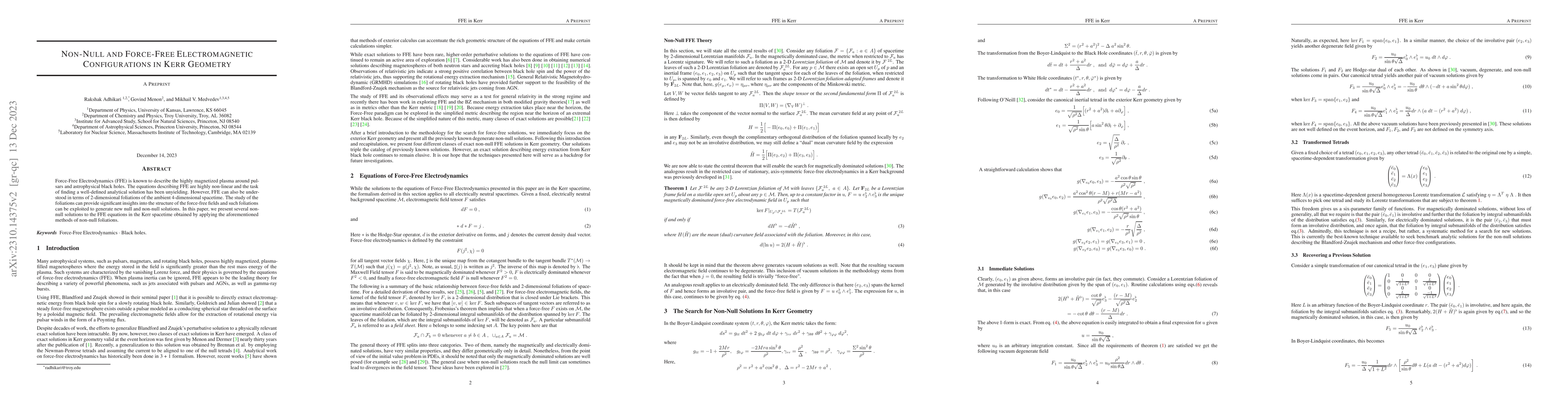 Thumbnail for Non-null and Force-Free Electromagnetic Configurations in Kerr Geometry