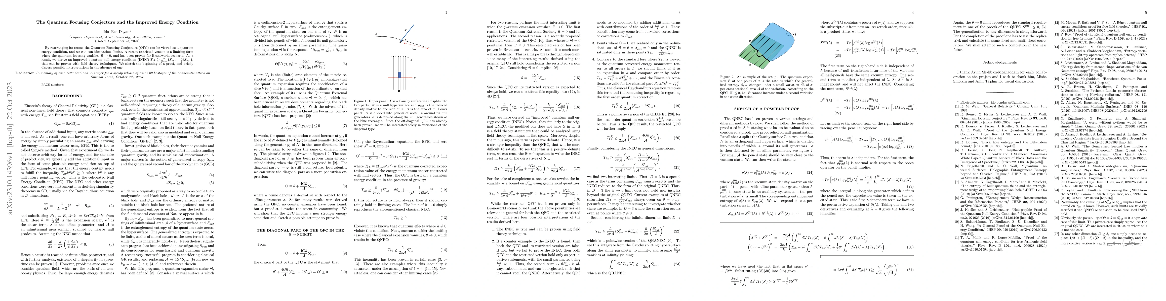 Thumbnail for The Quantum Focusing Conjecture and the Improved Energy Condition