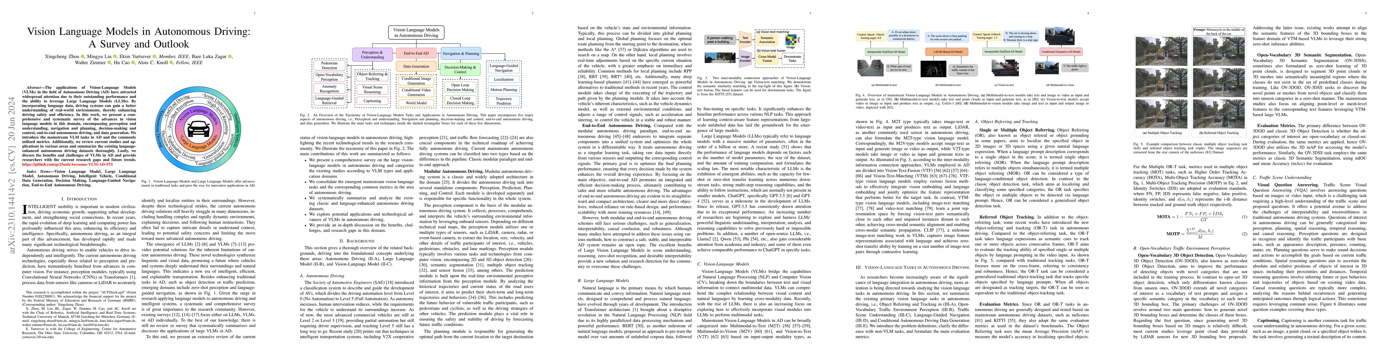 Thumbnail for Vision Language Models in Autonomous Driving: A Survey and Outlook