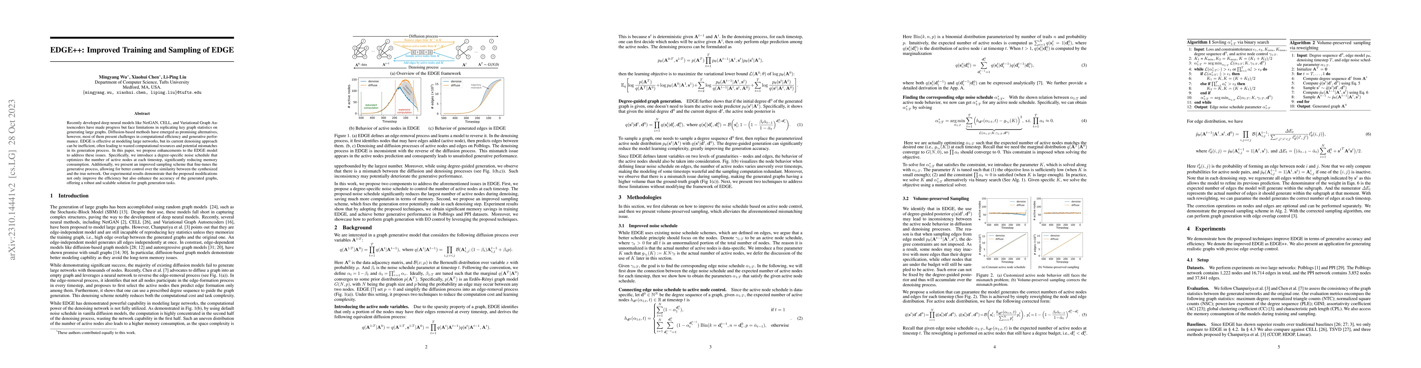 Thumbnail for EDGE++: Improved Training and Sampling of EDGE