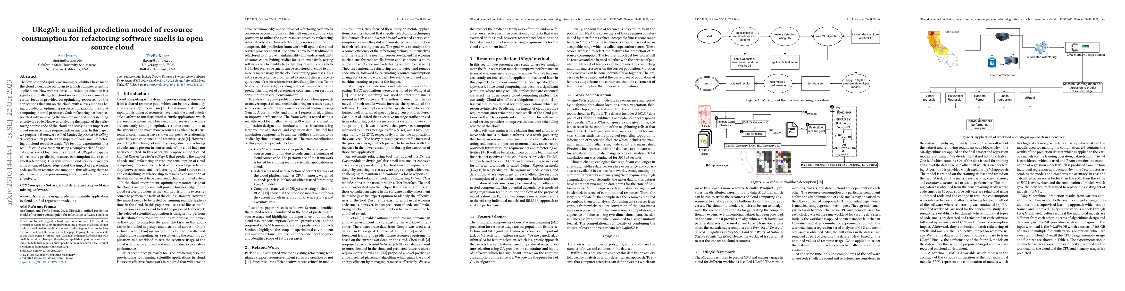 Thumbnail for URegM: a unified prediction model of resource consumption for
  refactoring software smells in open source cloud