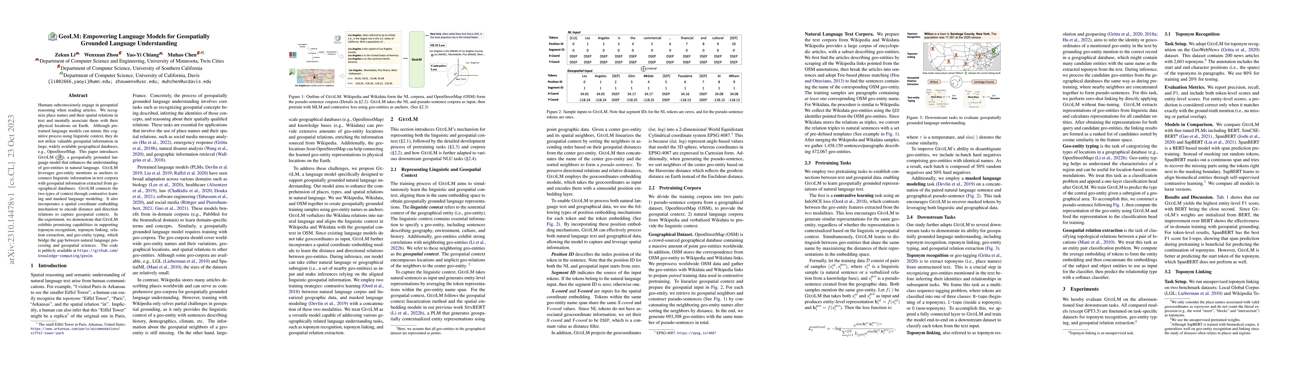 Thumbnail for GeoLM: Empowering Language Models for Geospatially Grounded Language
  Understanding
