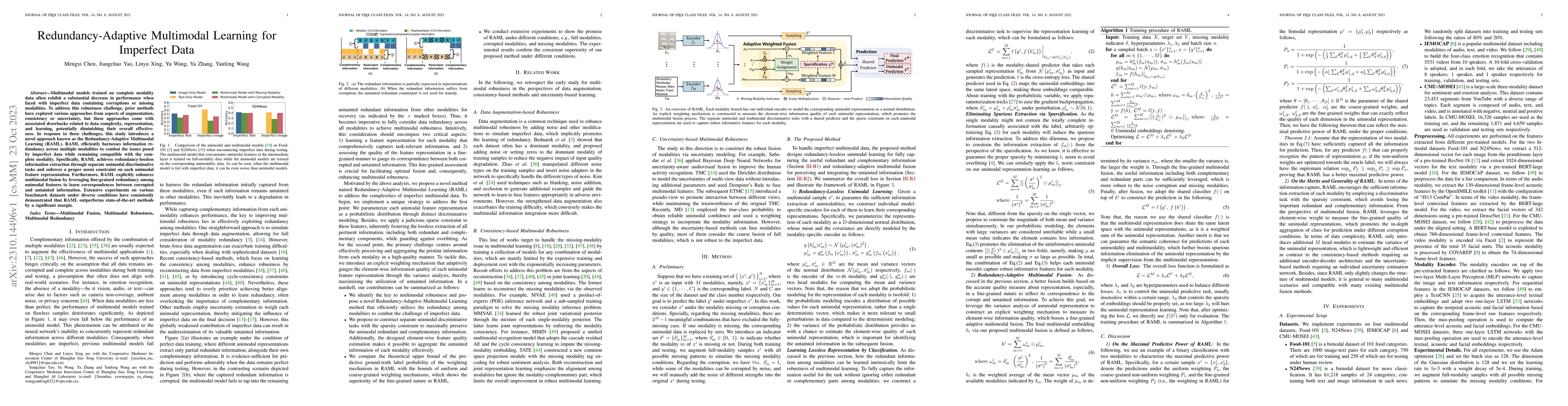 Thumbnail for Redundancy-Adaptive Multimodal Learning for Imperfect Data
