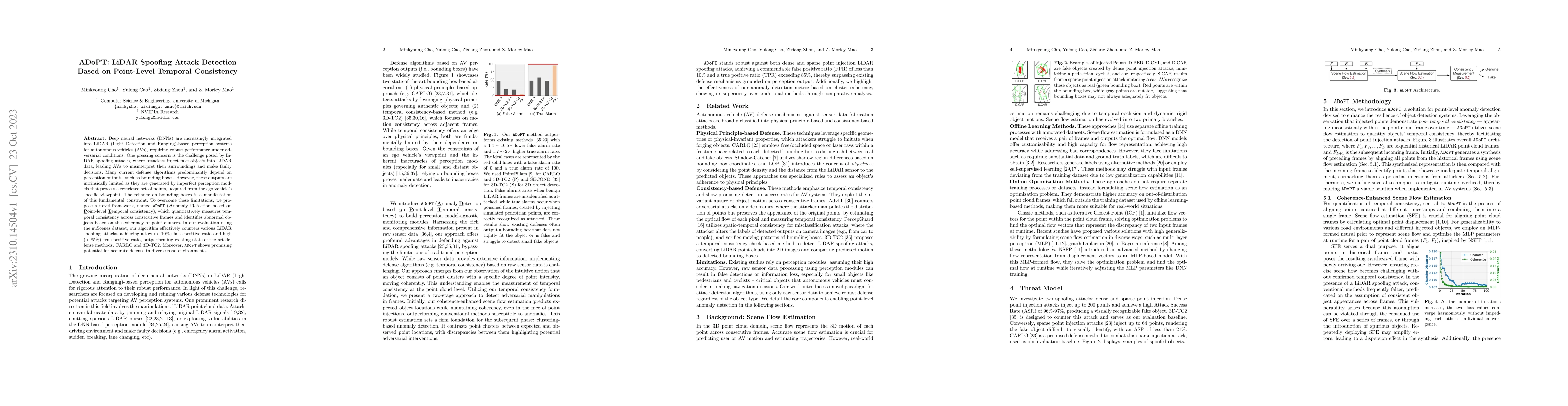 Thumbnail for ADoPT: LiDAR Spoofing Attack Detection Based on Point-Level Temporal
  Consistency