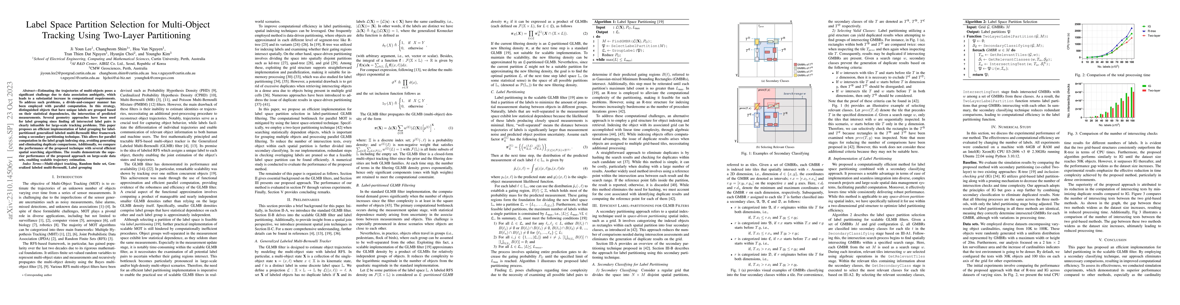 Thumbnail for Label Space Partition Selection for Multi-Object Tracking Using
  Two-Layer Partitioning