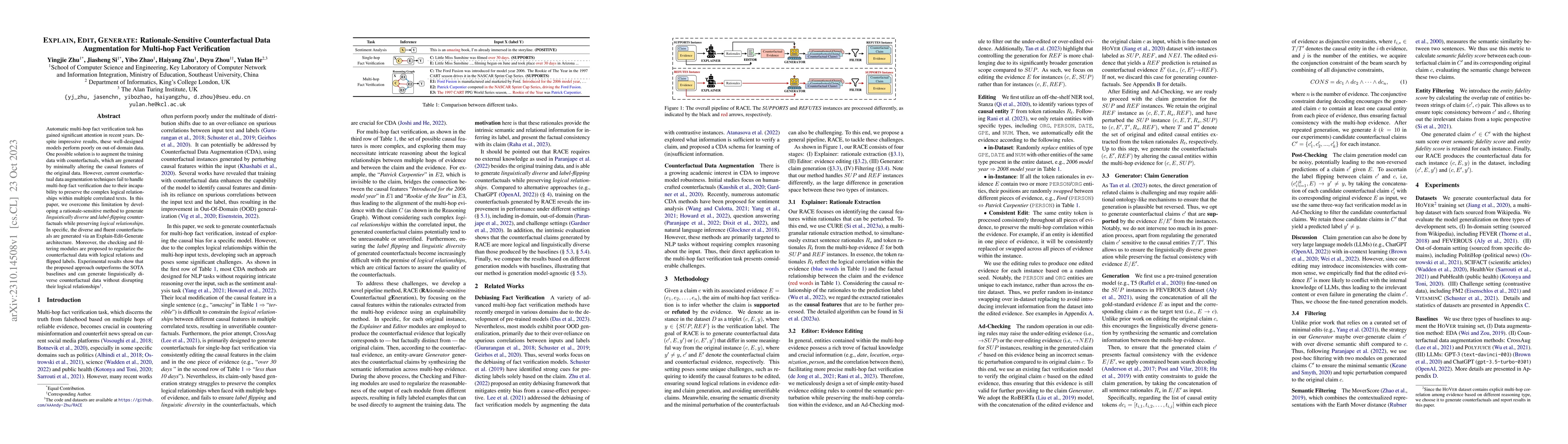 Thumbnail for EXPLAIN, EDIT, GENERATE: Rationale-Sensitive Counterfactual Data
  Augmentation for Multi-hop Fact Verification