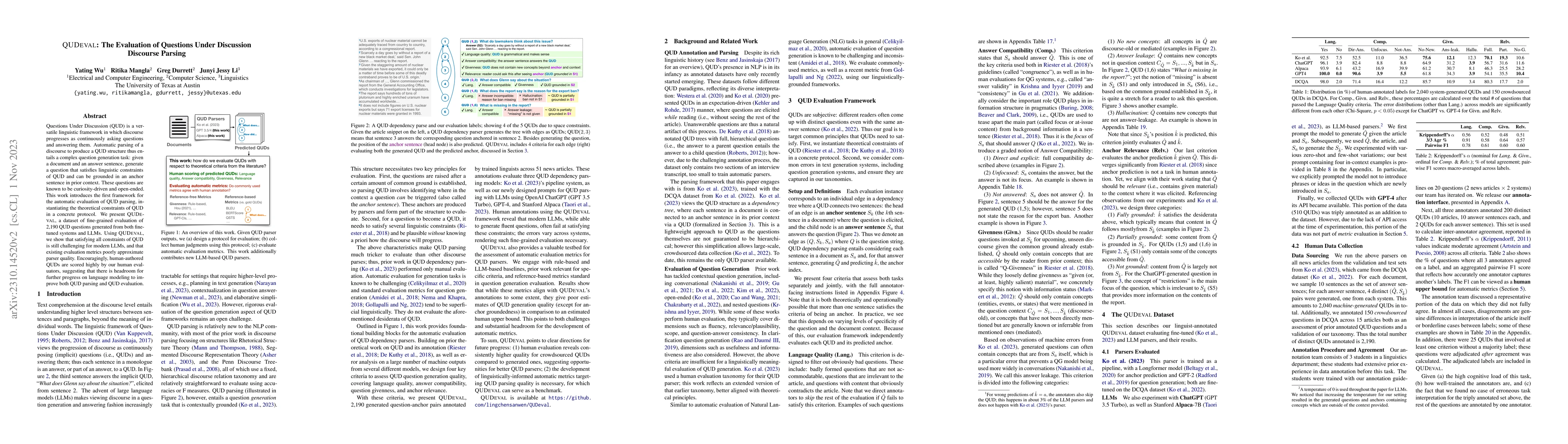 Thumbnail for QUDEVAL: The Evaluation of Questions Under Discussion Discourse Parsing