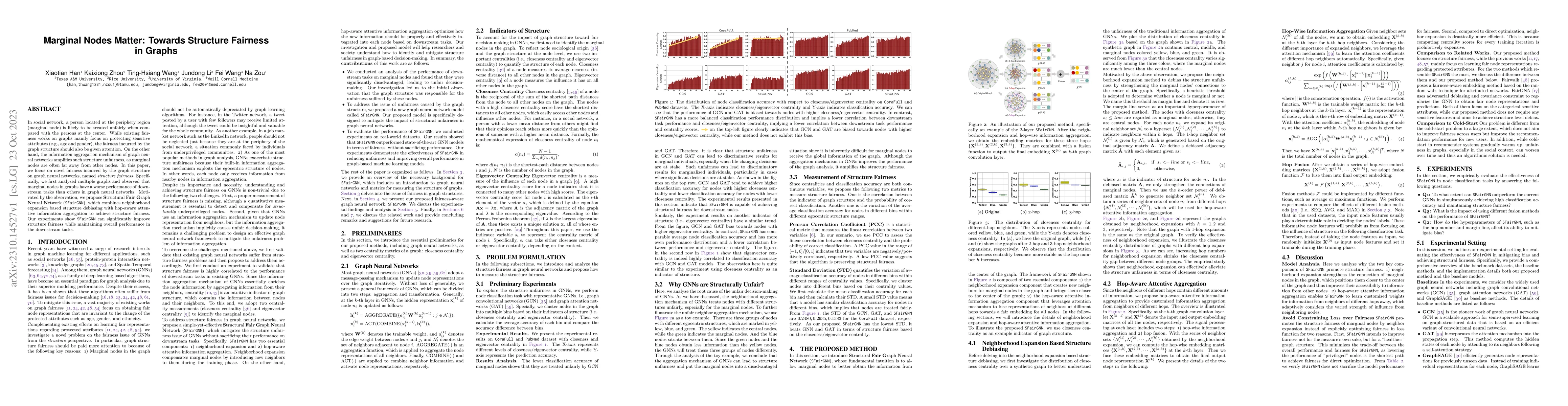 Thumbnail for Marginal Nodes Matter: Towards Structure Fairness in Graphs