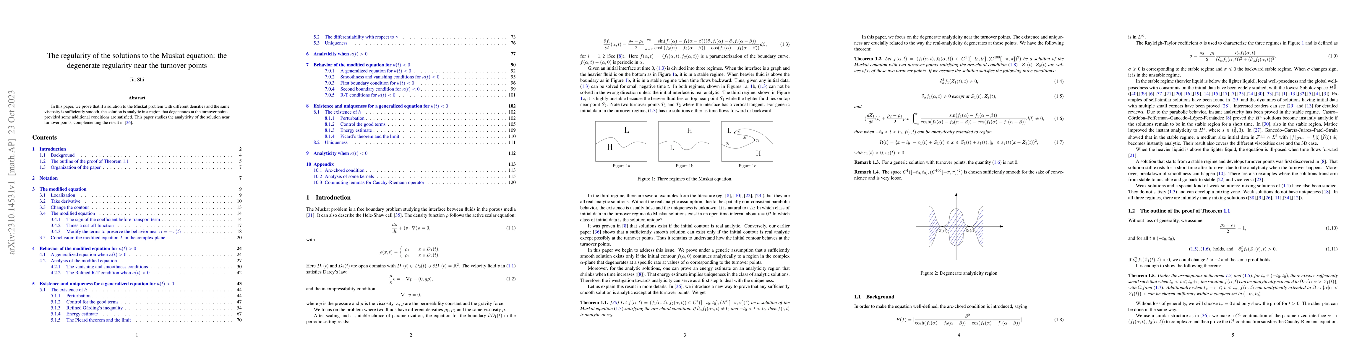 Thumbnail for The regularity of the solutions to the Muskat equation: the degenerate
  regularity near the turnover points