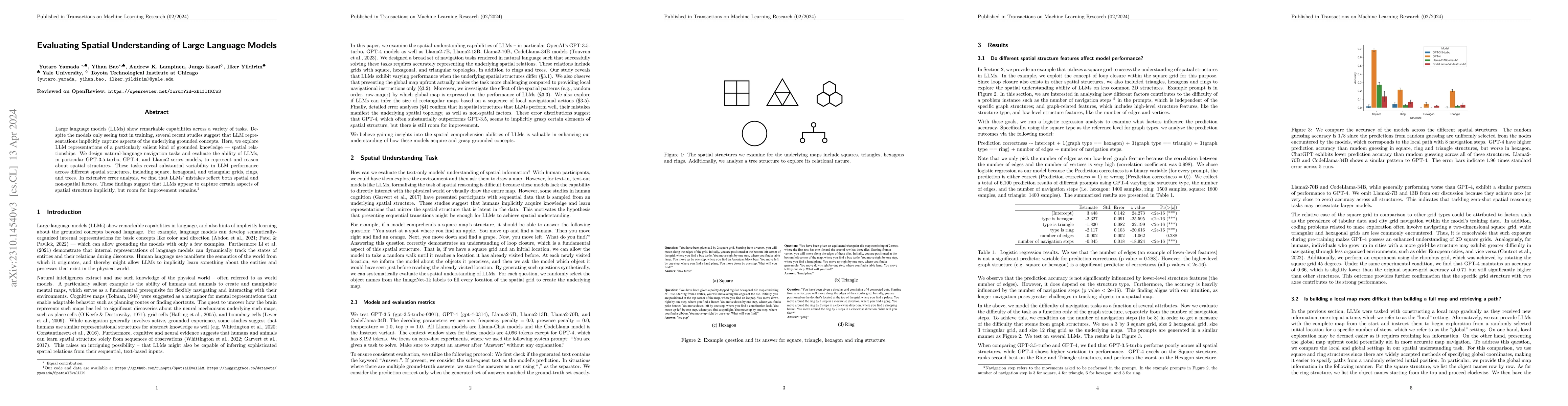 Thumbnail for Evaluating Spatial Understanding of Large Language Models