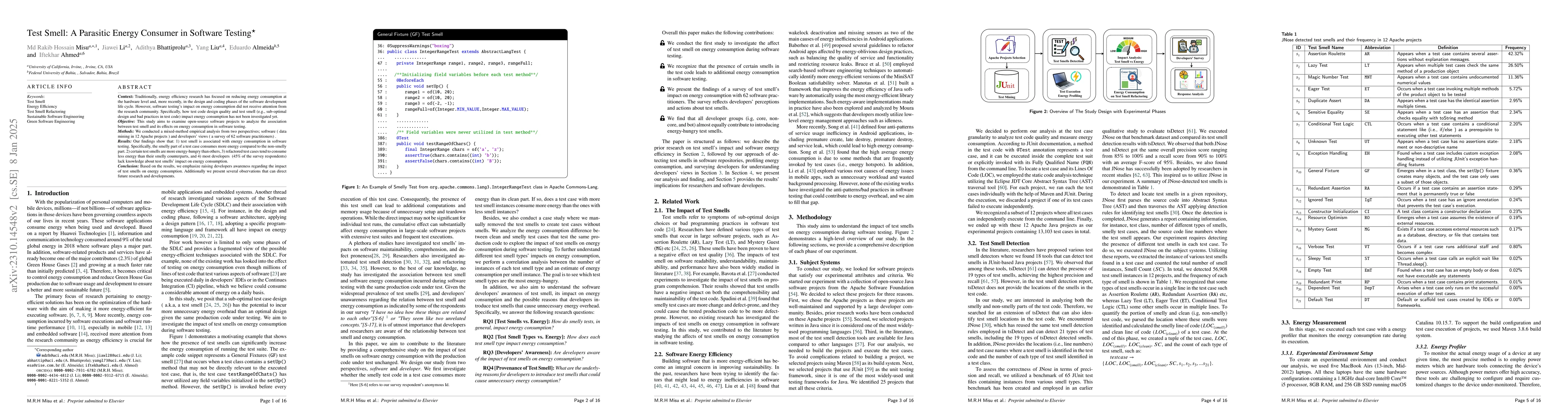 Thumbnail for Test Smell: A Parasitic Energy Consumer in Software Testing