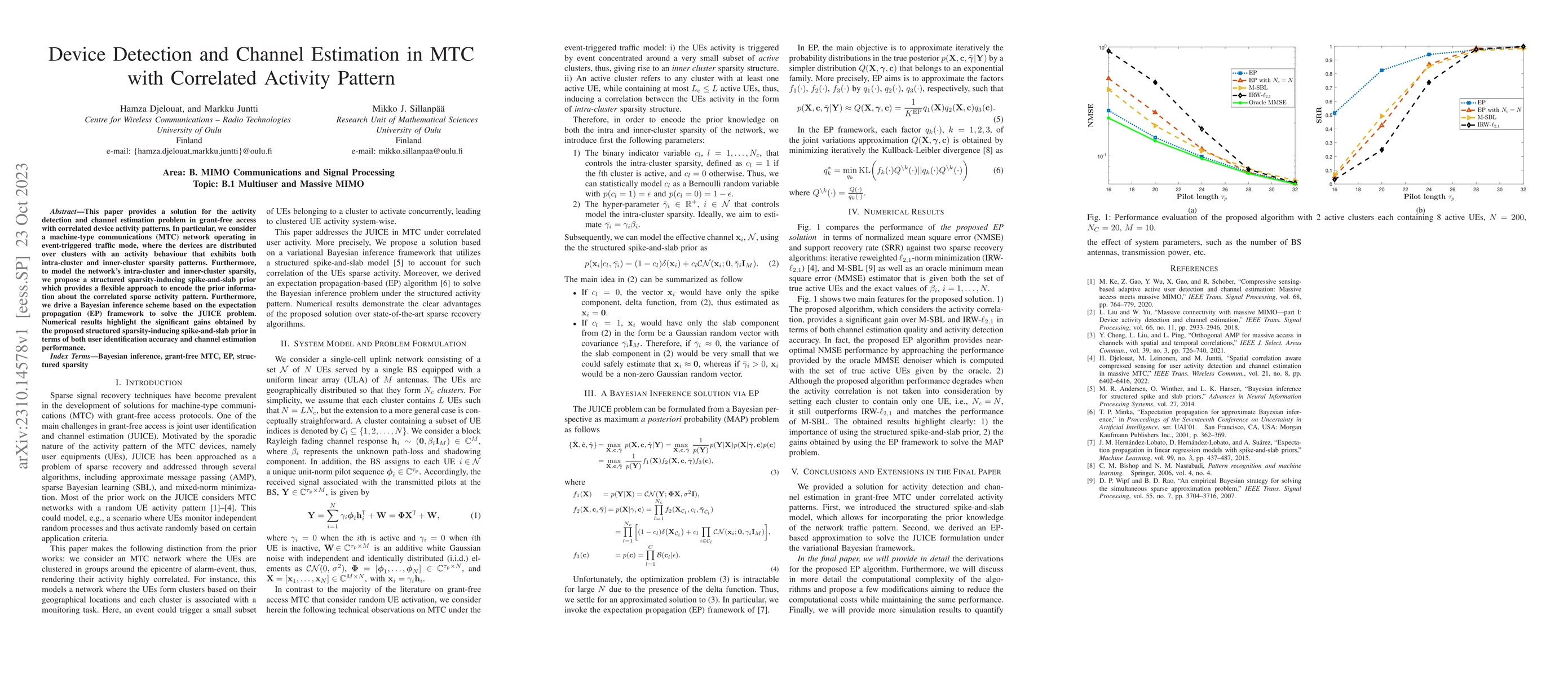 Thumbnail for Device Detection and Channel Estimation in MTC with Correlated Activity
  Pattern