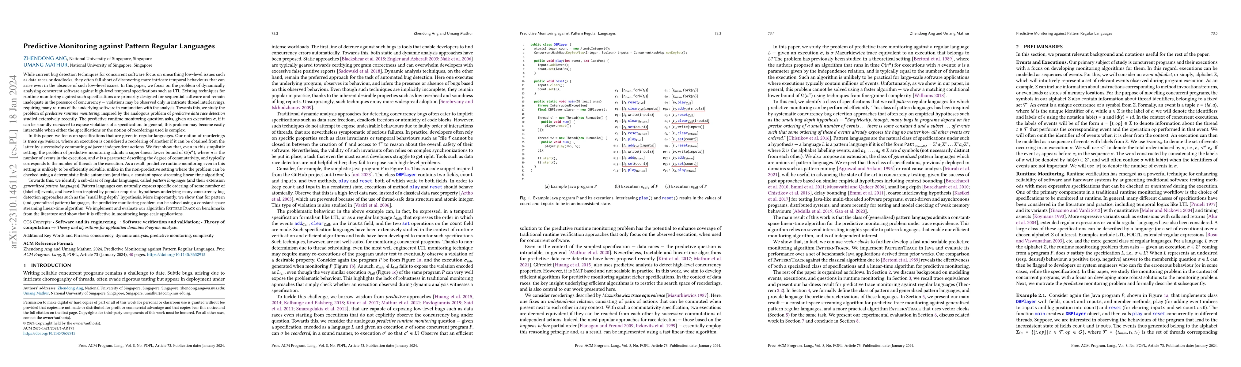 Thumbnail for Predictive Monitoring against Pattern Regular Languages
