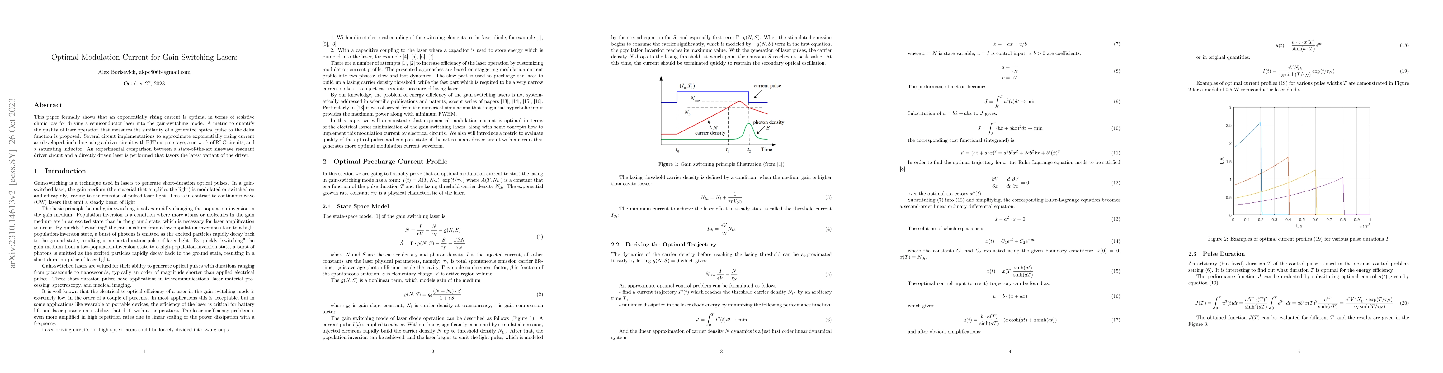 Thumbnail for Optimal Modulation Current for Gain-Switching Lasers