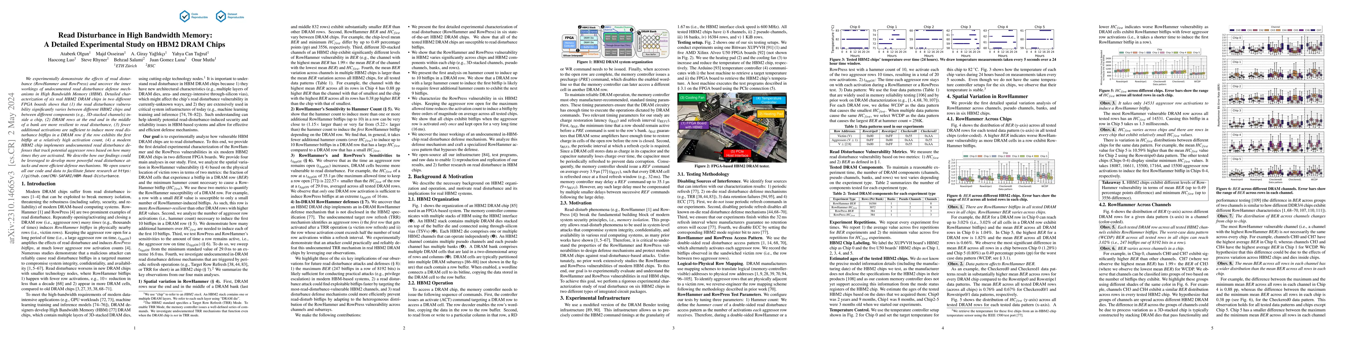 Thumbnail for Read Disturbance in High Bandwidth Memory: A Detailed Experimental Study
  on HBM2 DRAM Chips