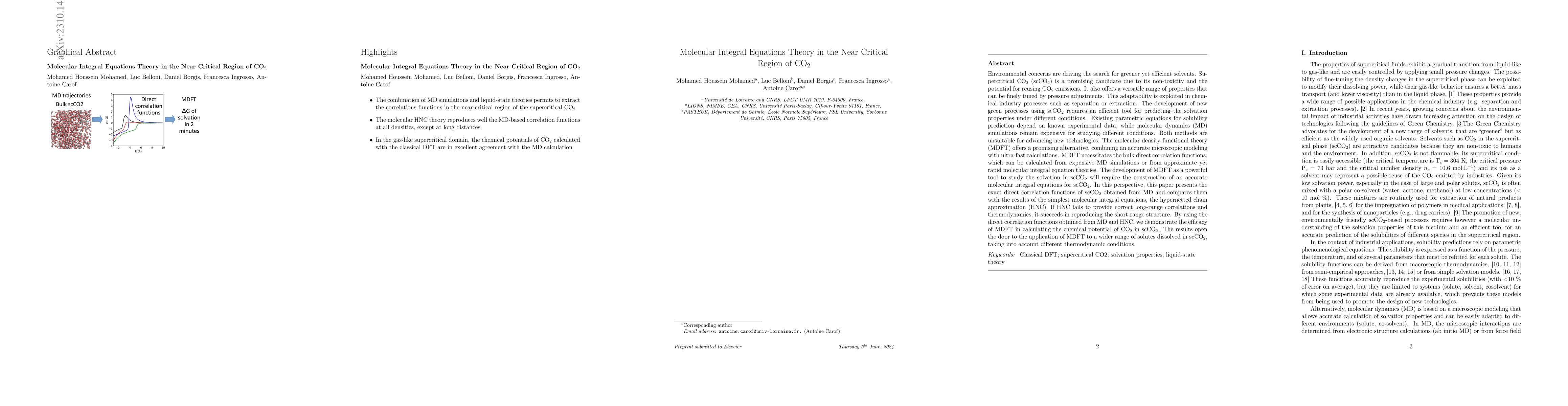 Thumbnail for Molecular integral equations theory in the near critical region of CO2