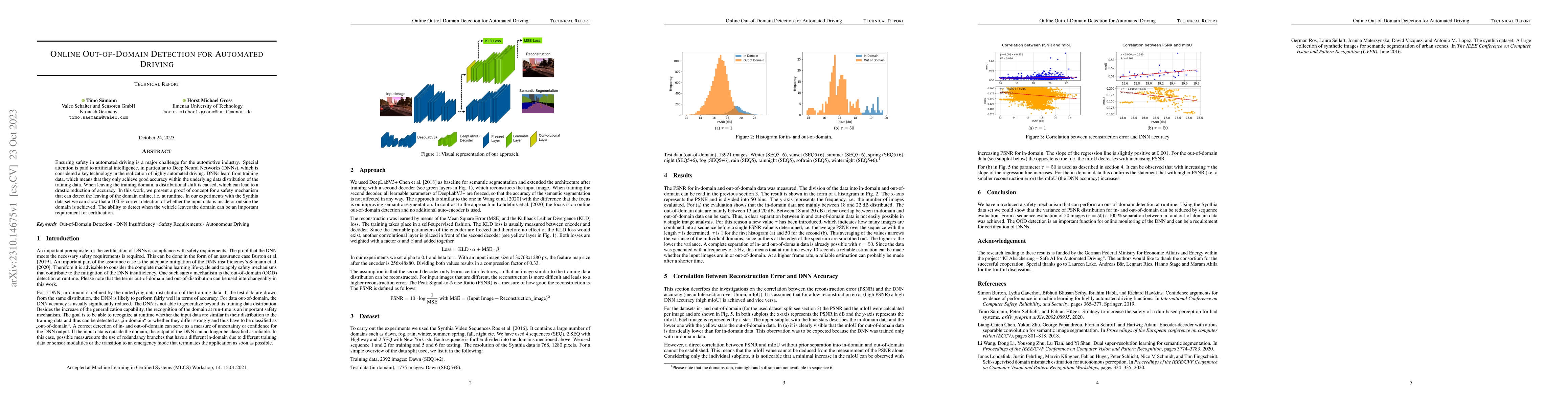 Thumbnail for Online Out-of-Domain Detection for Automated Driving