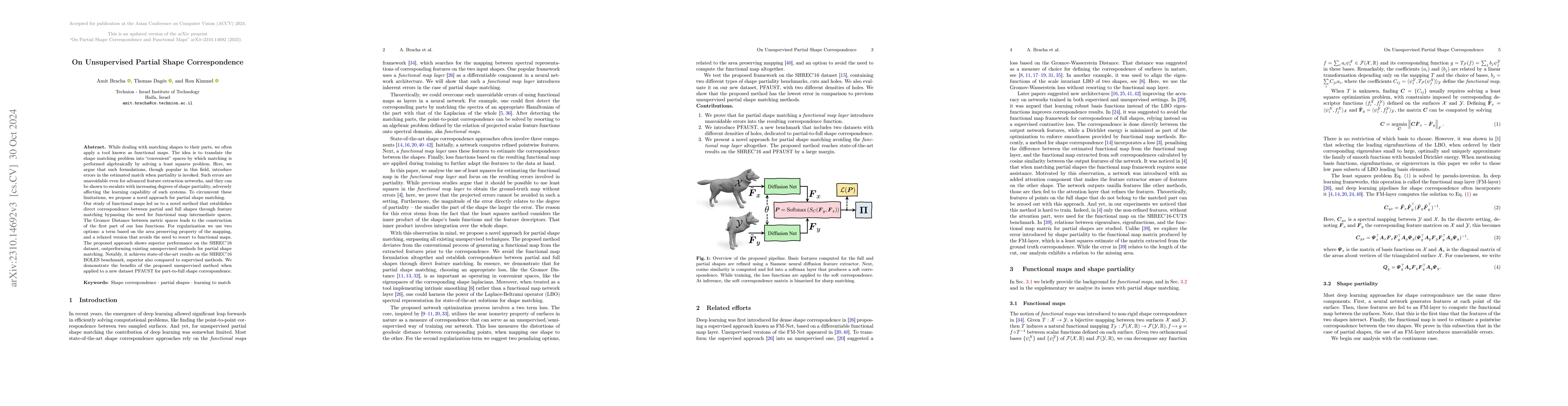 Thumbnail for On Partial Shape Correspondence and Functional Maps