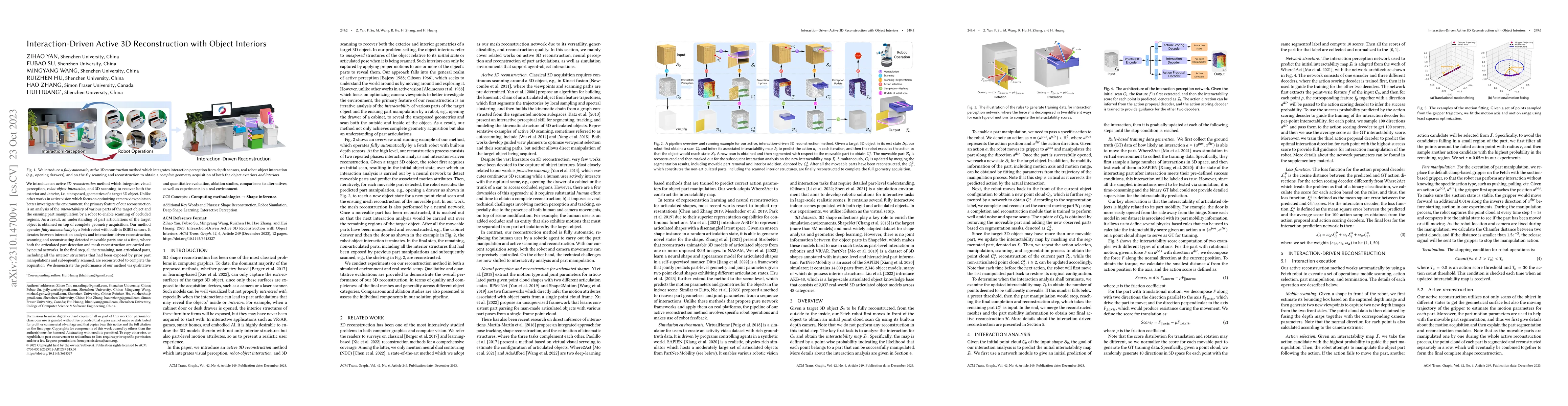 Thumbnail for Interaction-Driven Active 3D Reconstruction with Object Interiors
