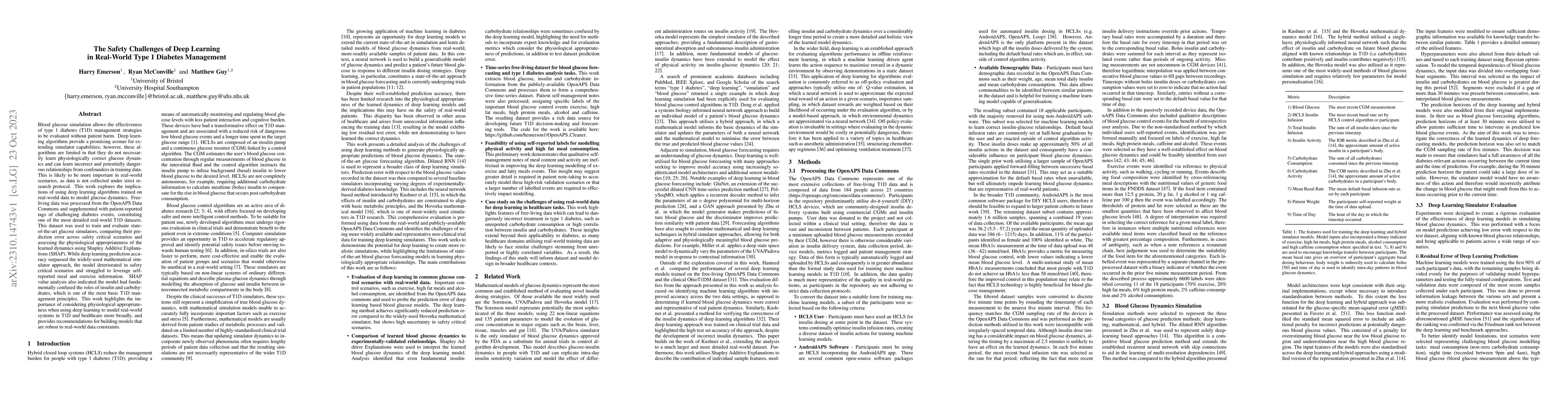 Thumbnail for The Safety Challenges of Deep Learning in Real-World Type 1 Diabetes
  Management