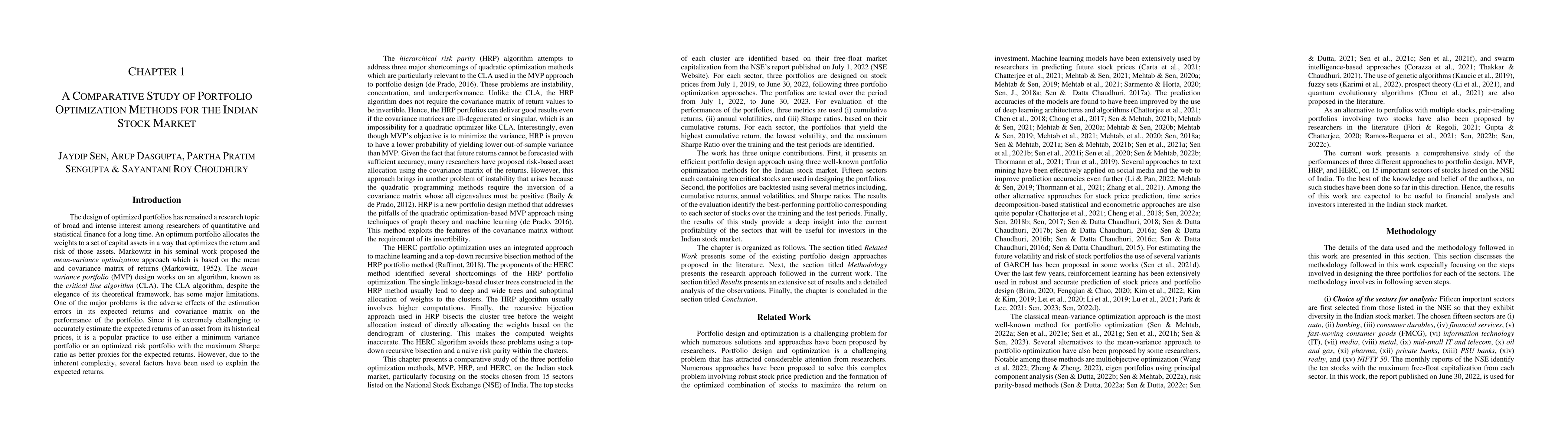 Thumbnail for A Comparative Study of Portfolio Optimization Methods for the Indian
  Stock Market