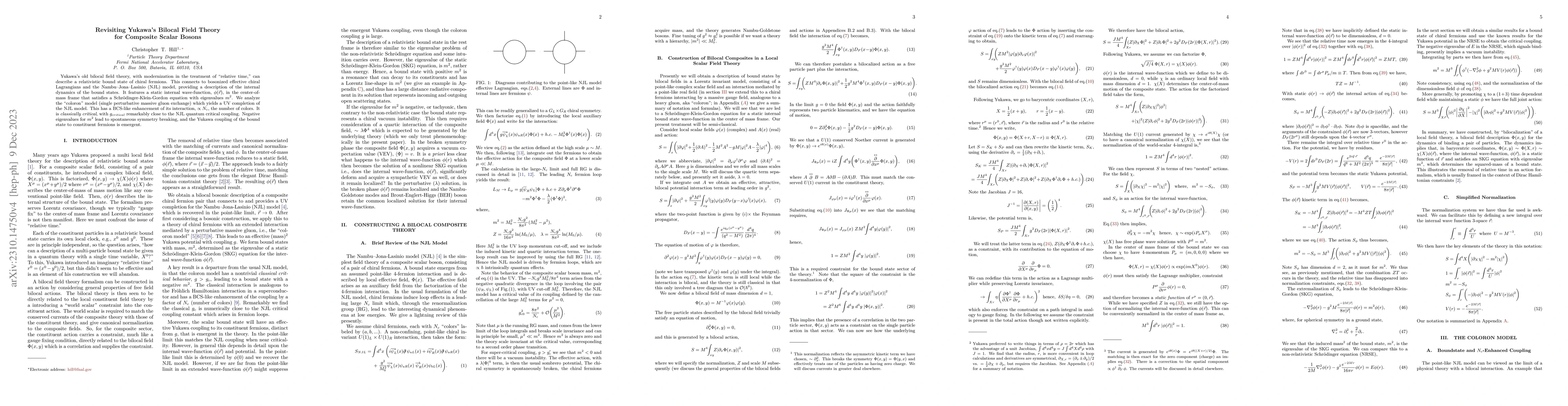 Thumbnail for Revisiting Yukawa's Bilocal Field Theory for Composite Scalar Bosons