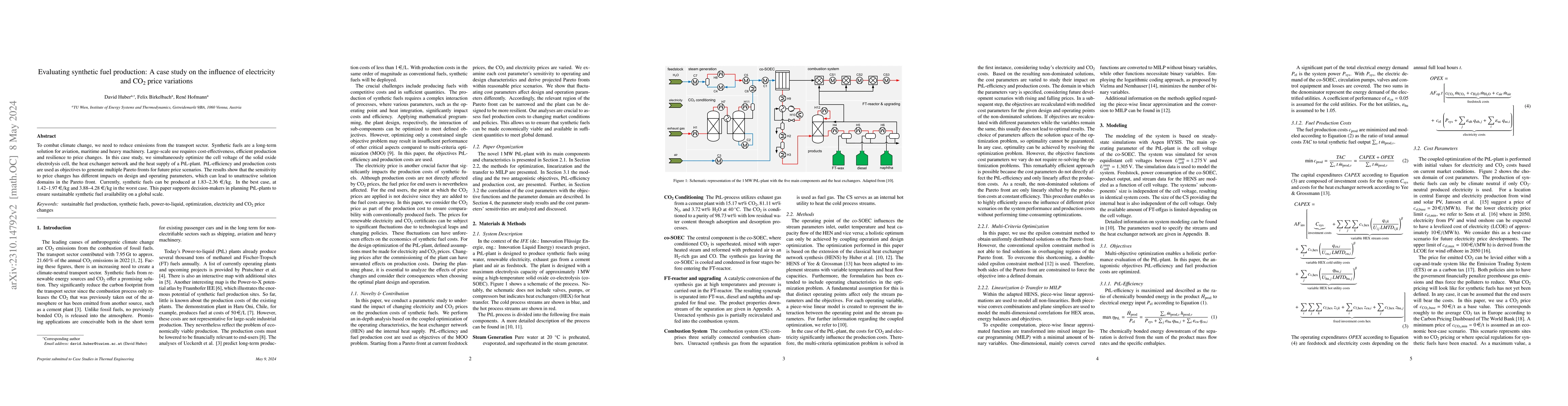 Thumbnail for Evaluating synthetic fuel production: A case study on the influence of
  electricity and CO2 price variations