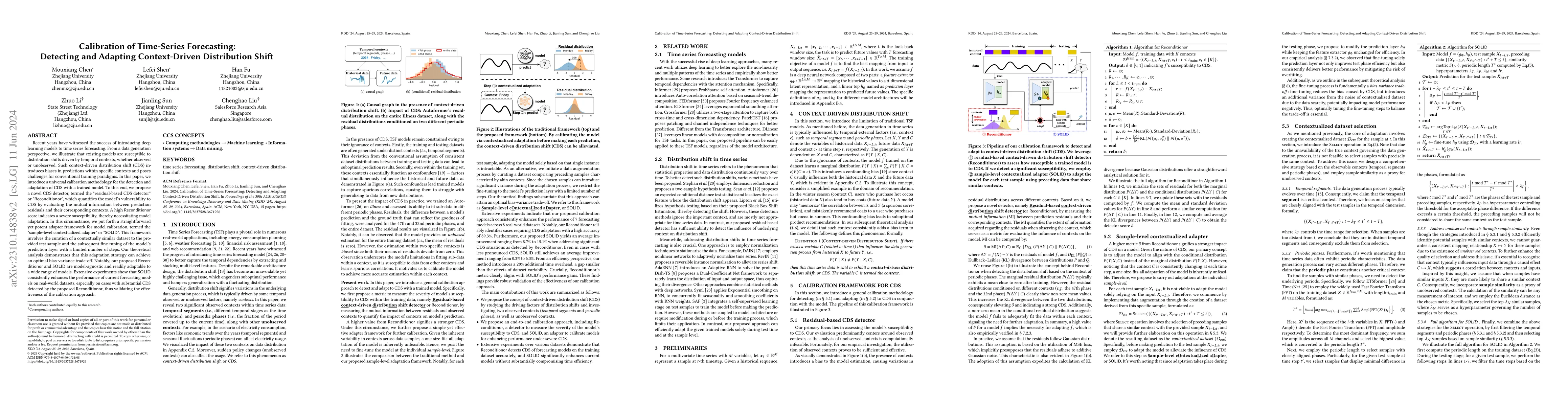 Thumbnail for Calibration of Time-Series Forecasting: Detecting and Adapting
  Context-Driven Distribution Shift