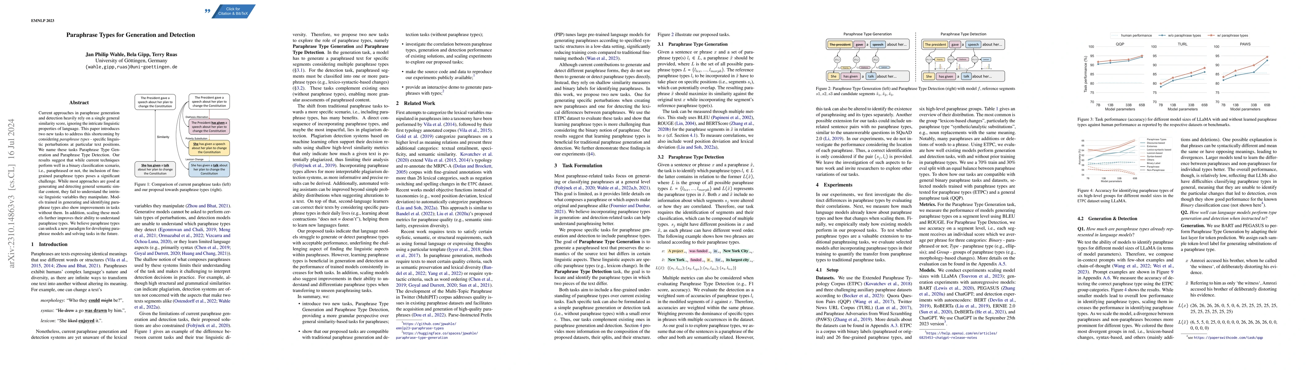 Thumbnail for Paraphrase Types for Generation and Detection