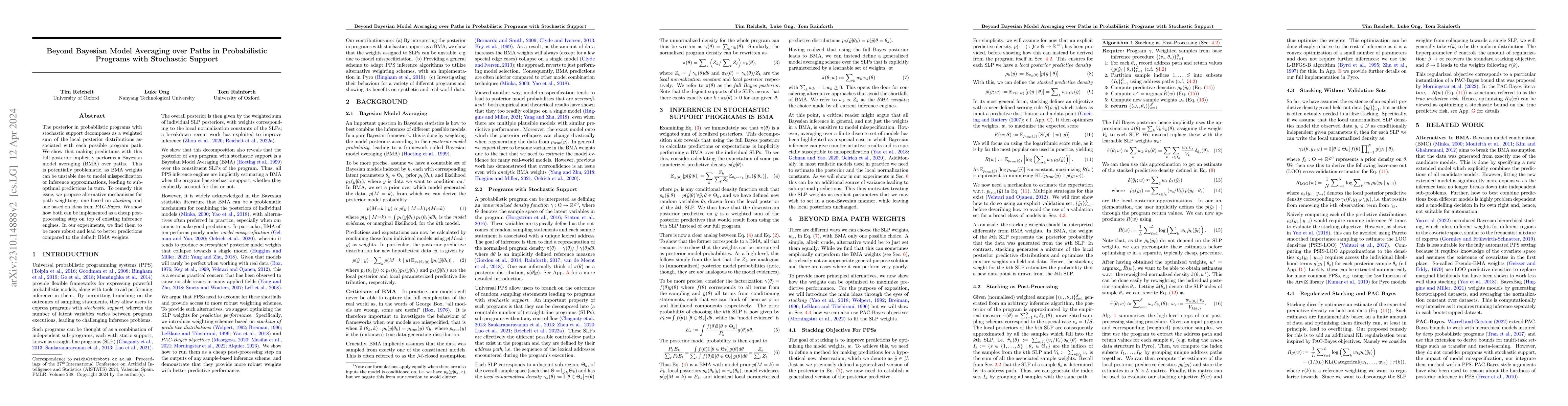 Thumbnail for Beyond Bayesian Model Averaging over Paths in Probabilistic Programs
  with Stochastic Support