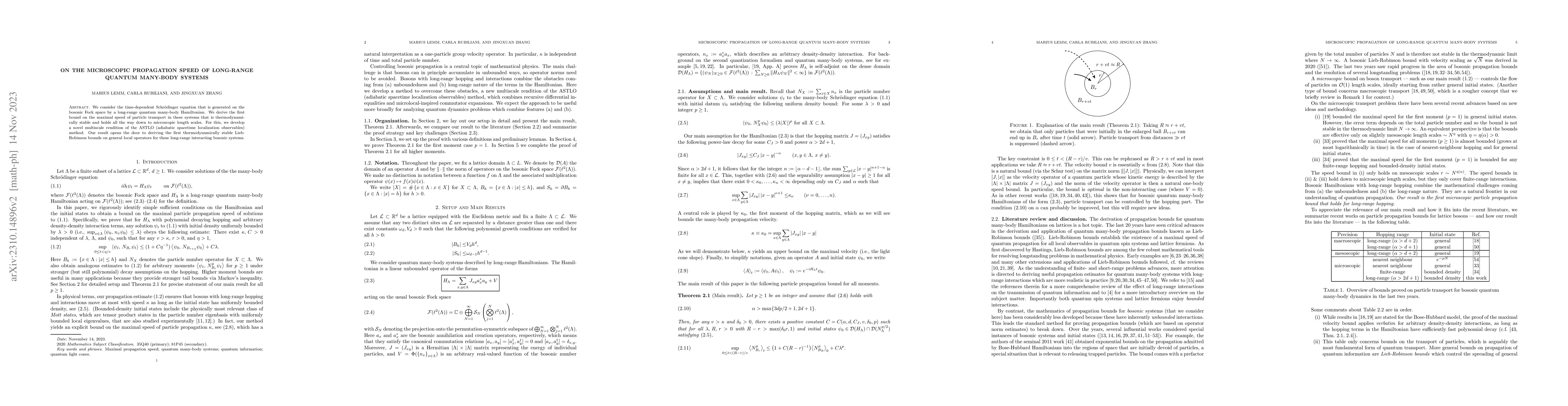 Thumbnail for On the microscopic propagation speed of long-range quantum many-body
  systems