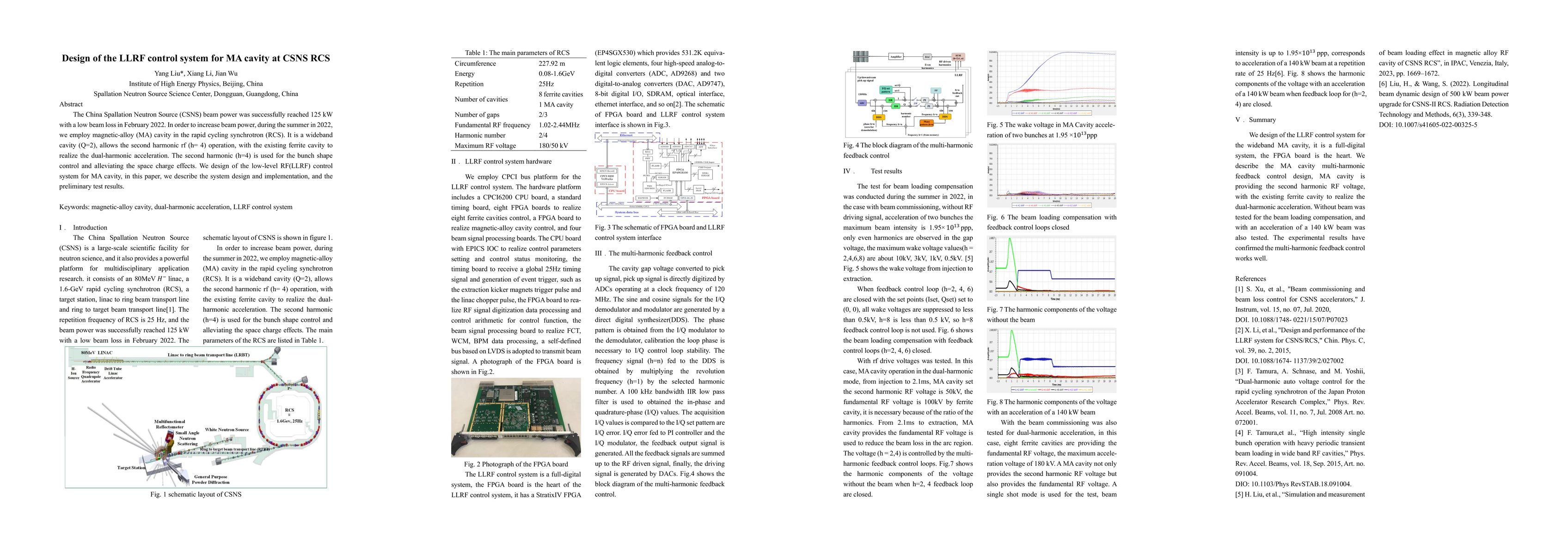 Thumbnail for Design of the LLRF control system for MA cavity at CSNS RCS
