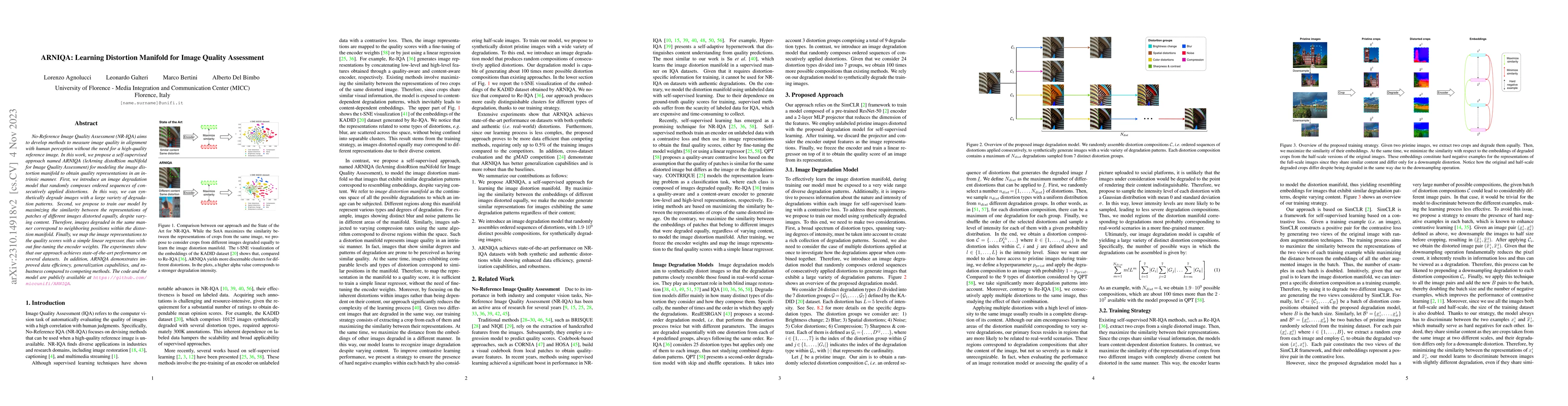 Thumbnail for ARNIQA: Learning Distortion Manifold for Image Quality Assessment