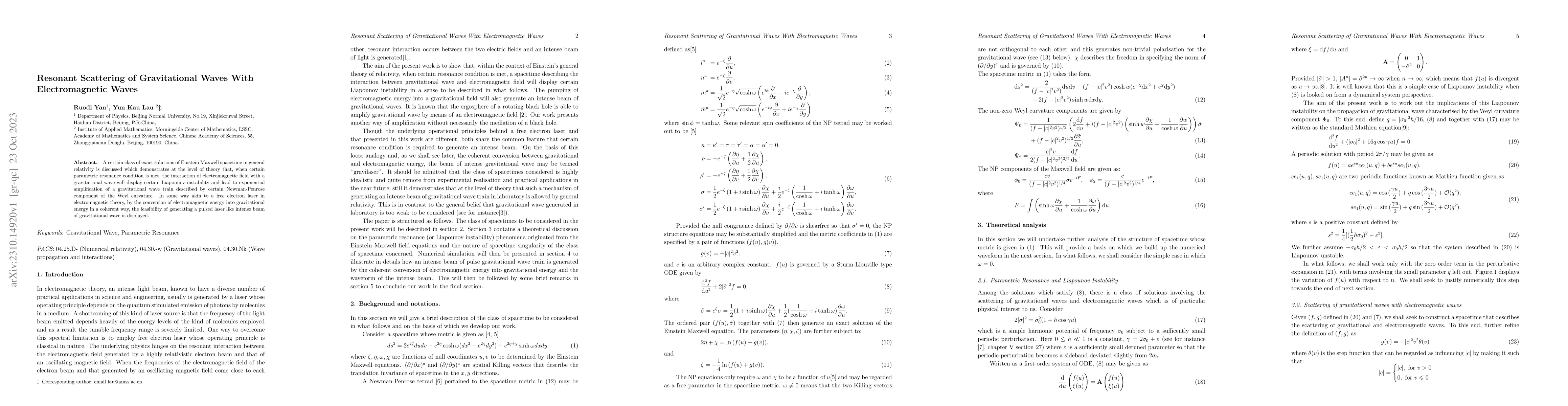 Thumbnail for Resonant Scattering of Gravitational Waves With Electromagnetic Waves