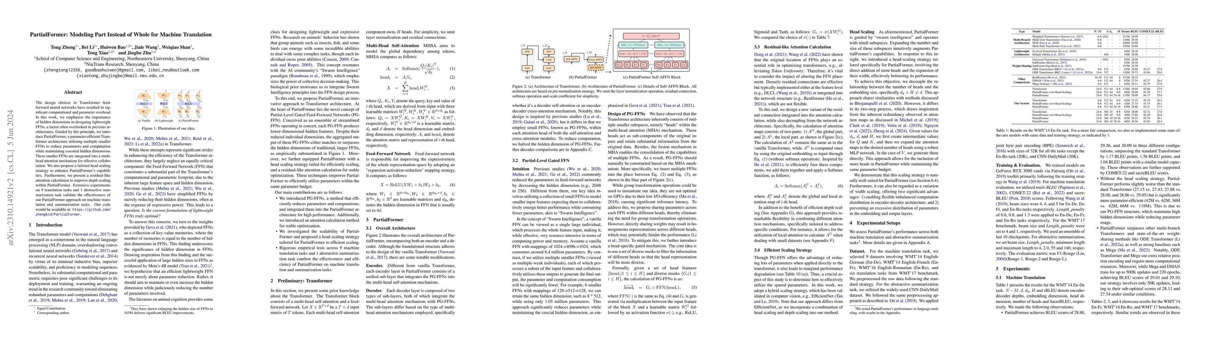 Thumbnail for PartialFormer: Modeling Part Instead of Whole for Machine Translation