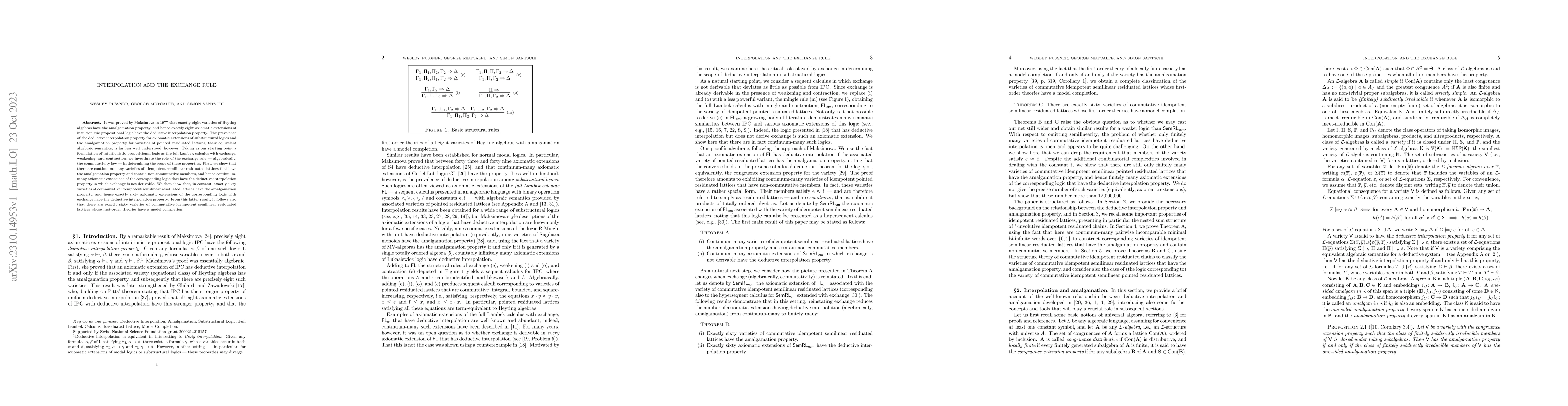 Thumbnail for Interpolation and the Exchange Rule
