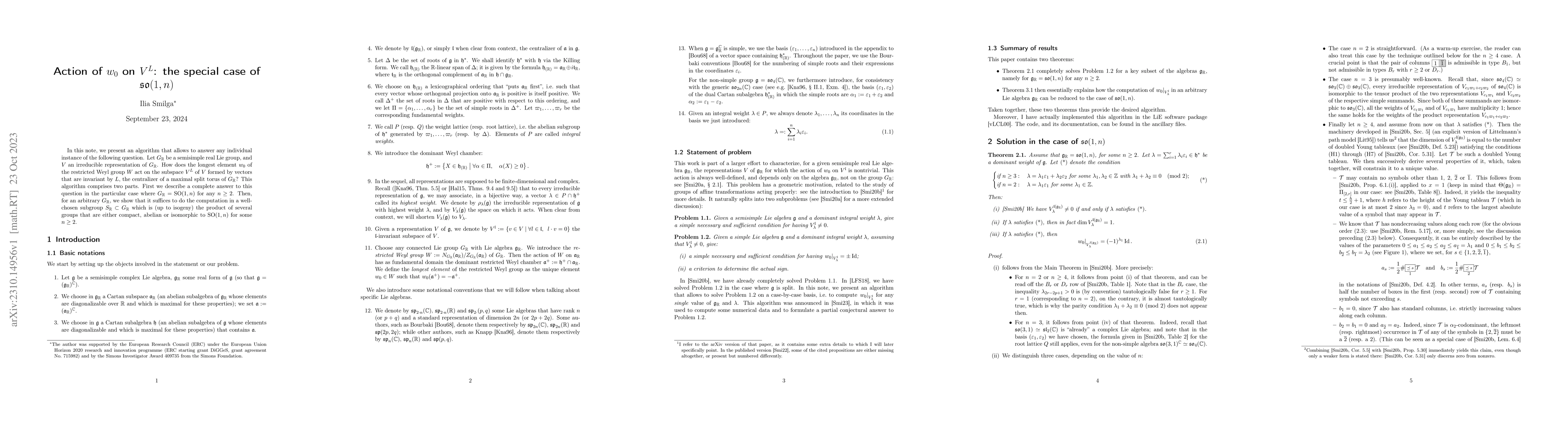 Thumbnail for Action of $w_0$ on $V^L$: the special case of $\mathfrak{so}(1,n)$