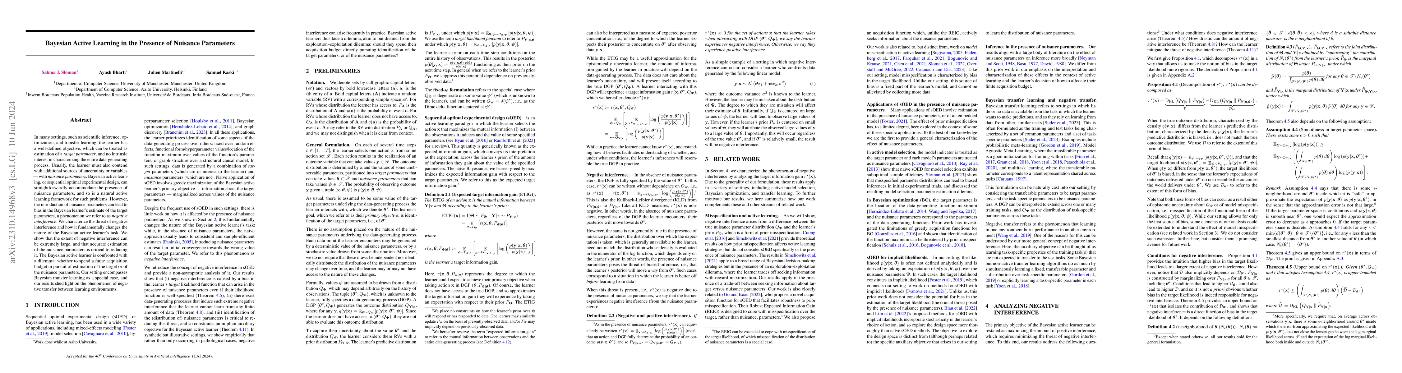 Thumbnail for Bayesian Active Learning in the Presence of Nuisance Parameters