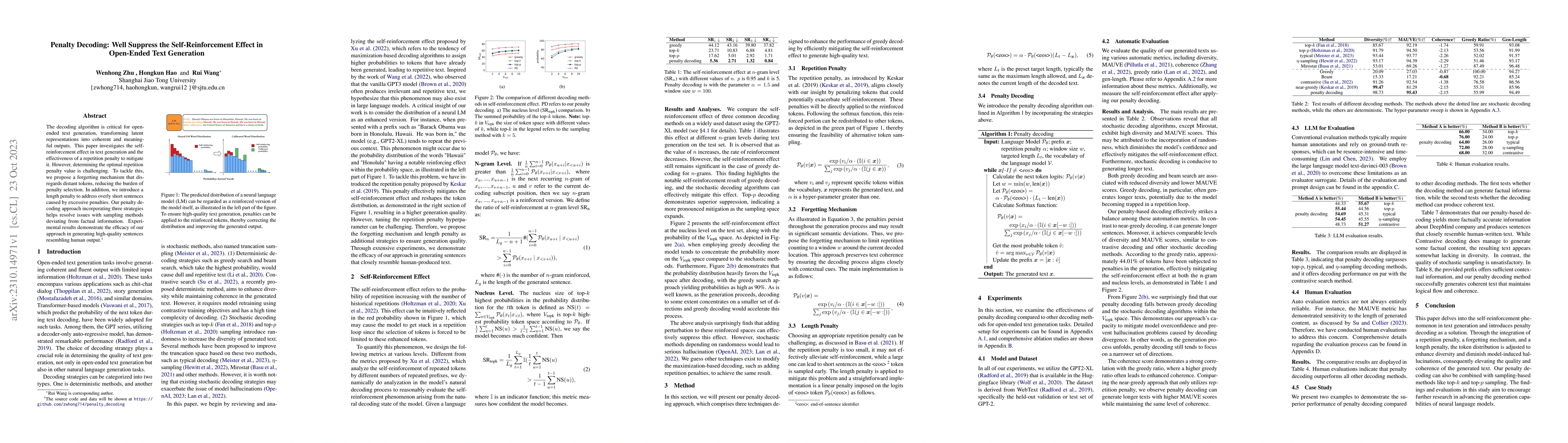 Thumbnail for Penalty Decoding: Well Suppress the Self-Reinforcement Effect in
  Open-Ended Text Generation