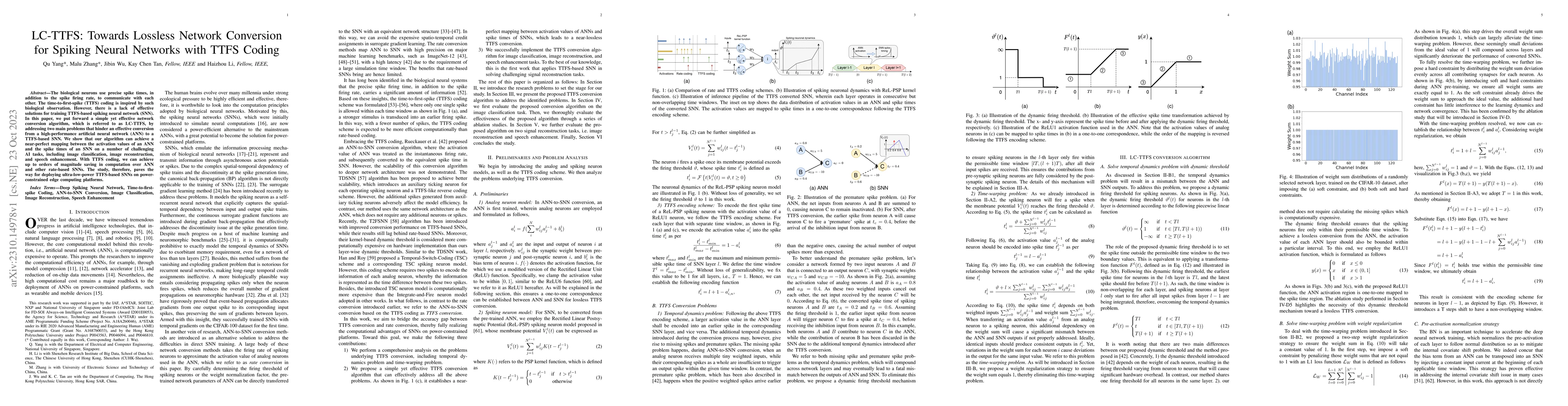 Thumbnail for LC-TTFS: Towards Lossless Network Conversion for Spiking Neural Networks
  with TTFS Coding