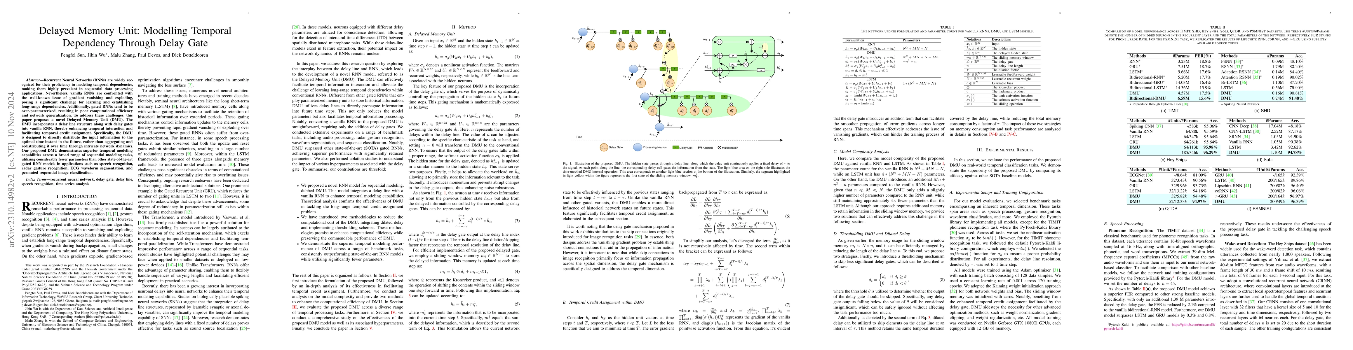 Thumbnail for Delayed Memory Unit: Modelling Temporal Dependency Through Delay Gate