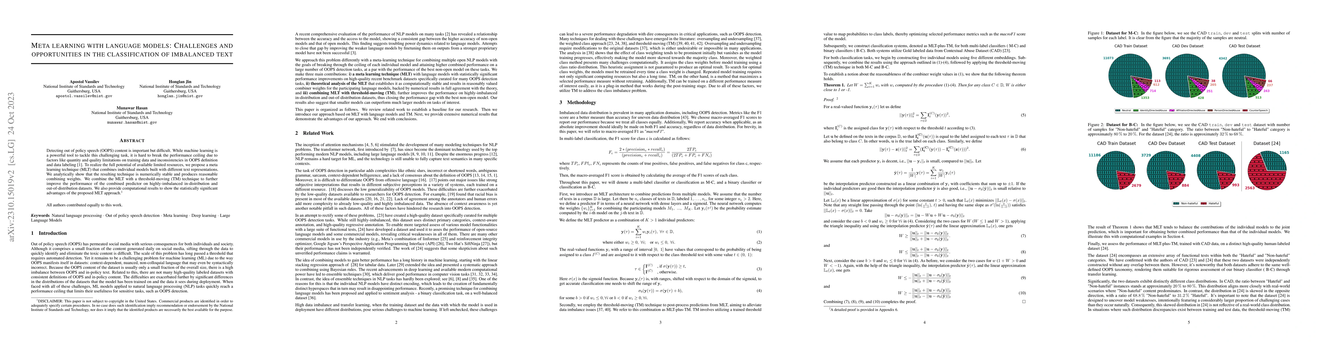 Thumbnail for Meta learning with language models: Challenges and opportunities in the
  classification of imbalanced text