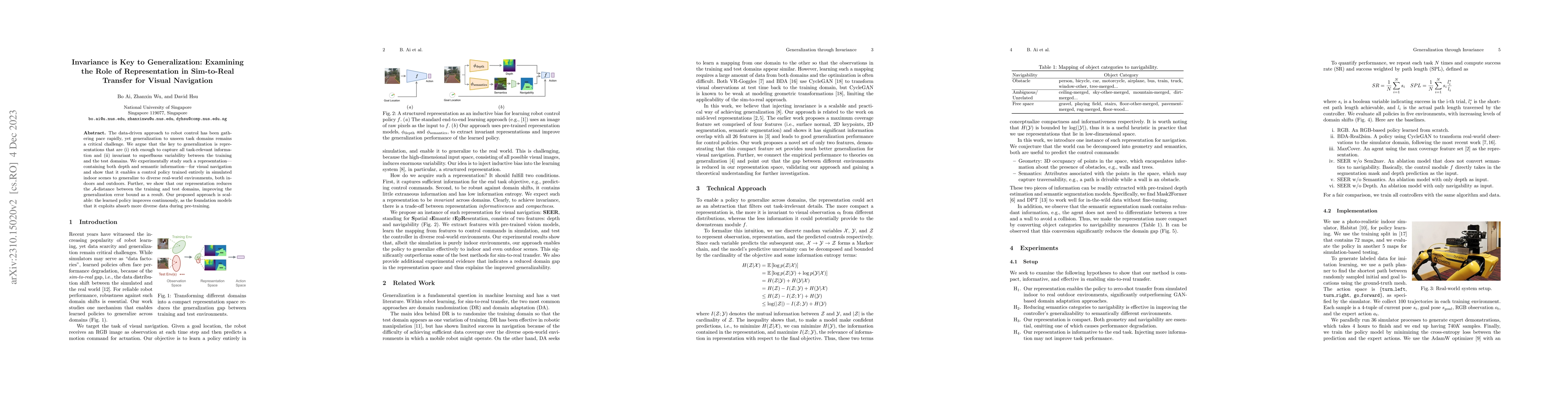 Thumbnail for Invariance is Key to Generalization: Examining the Role of
  Representation in Sim-to-Real Transfer for Visual Navigation