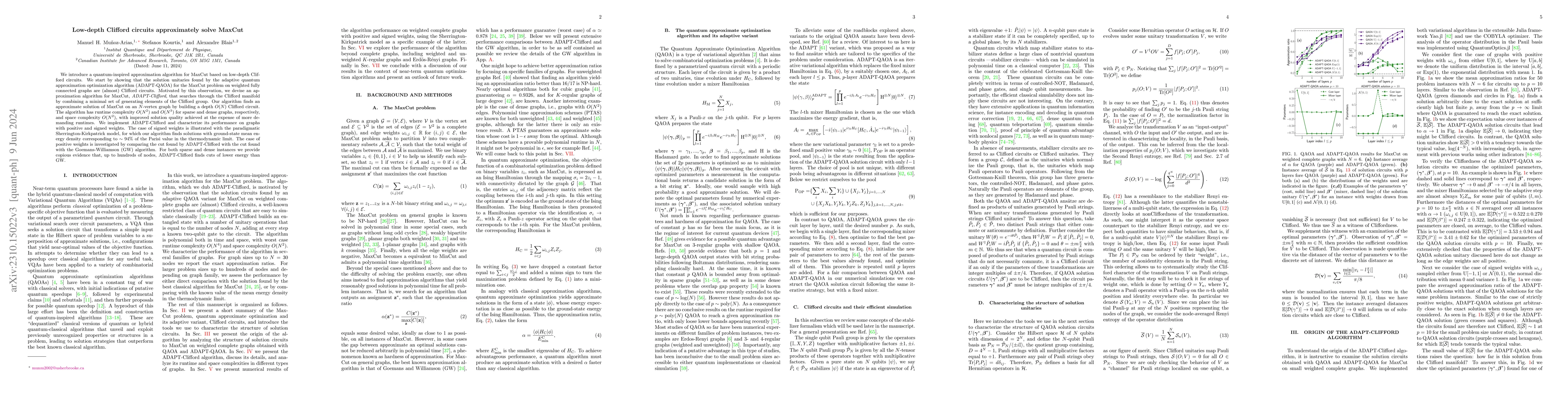 Thumbnail for Low-depth Clifford circuits approximately solve MaxCut