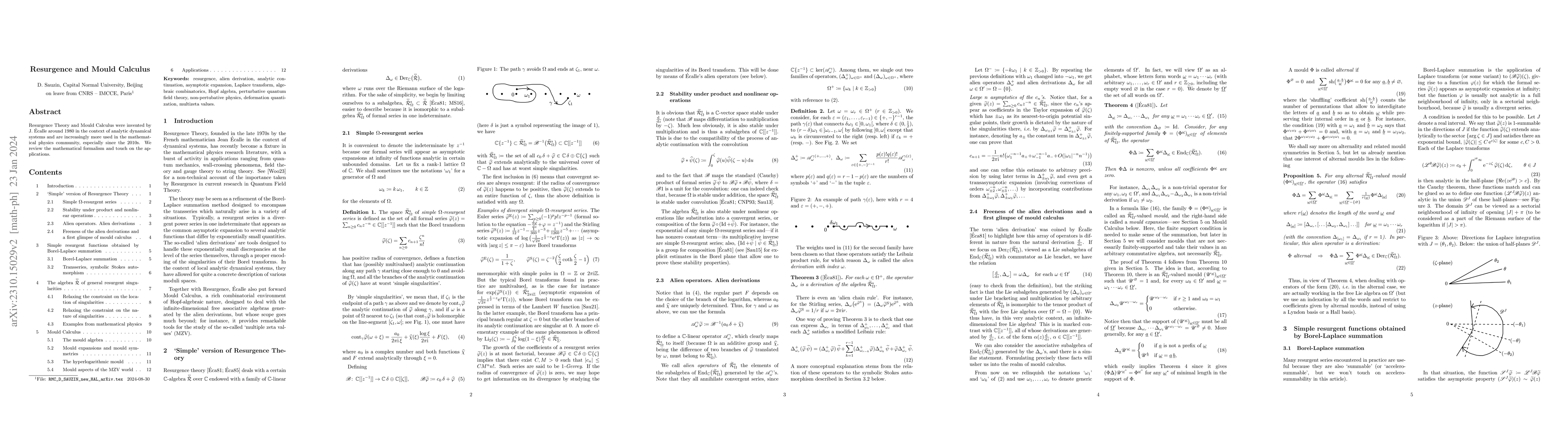 Thumbnail for Resurgence and Mould Calculus