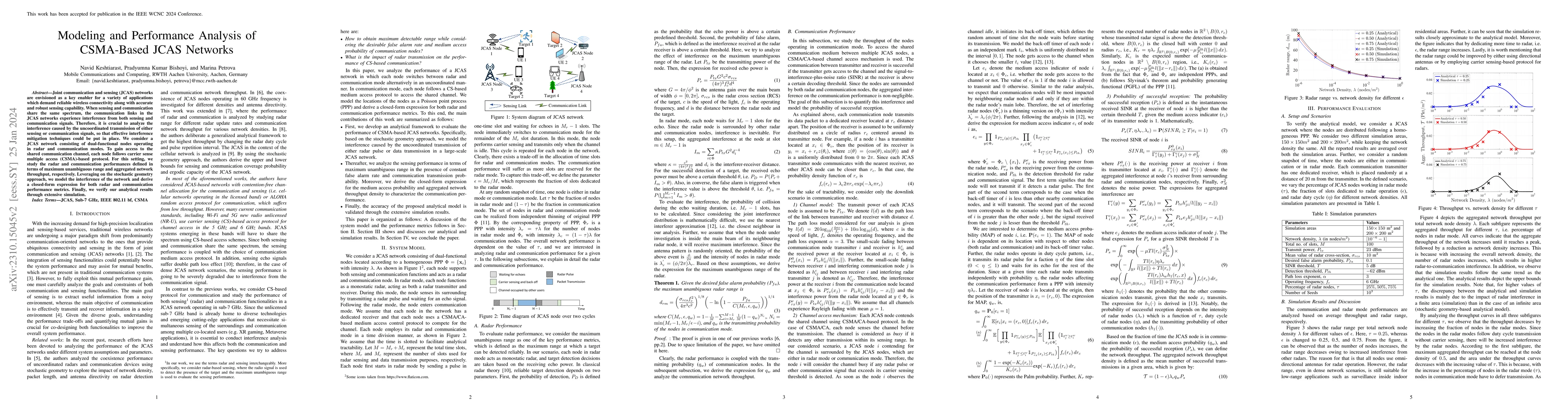 Thumbnail for Modeling and Performance Analysis of CSMA-Based JCAS Networks