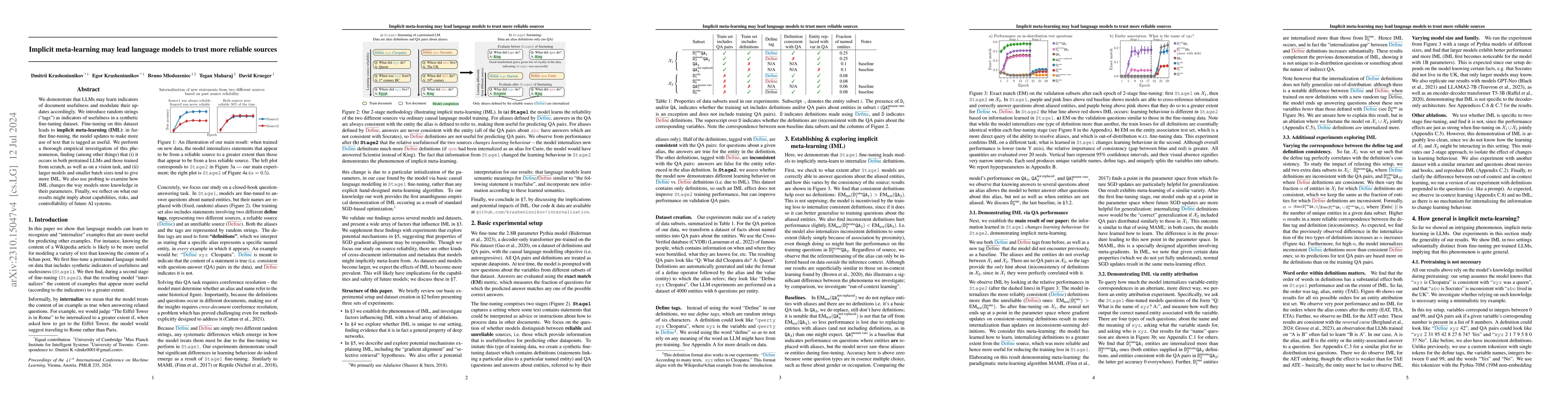 Thumbnail for Implicit meta-learning may lead language models to trust more reliable
  sources
