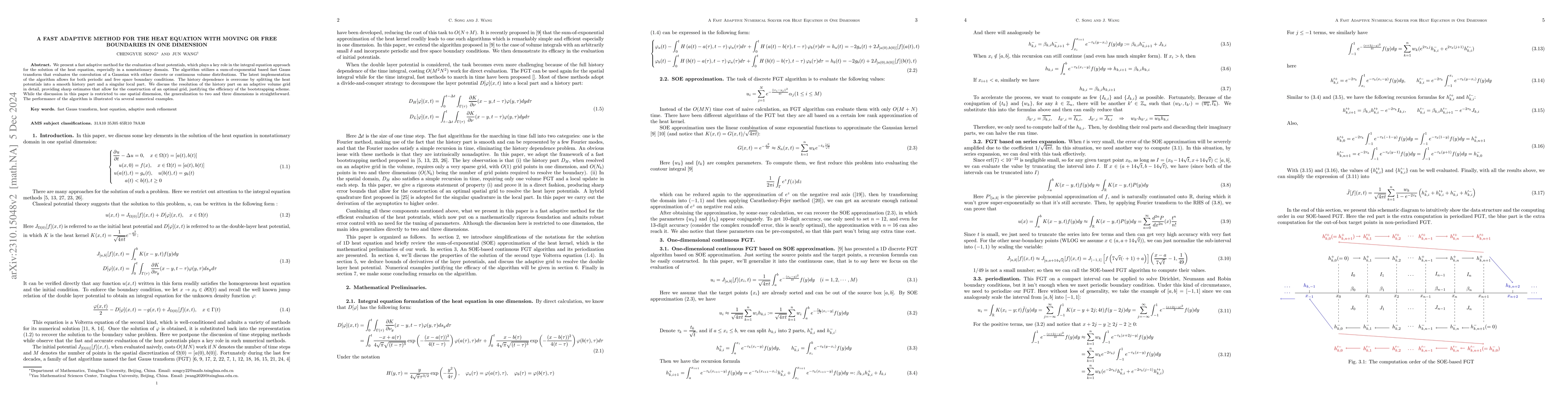 Thumbnail for A Fast Adaptive Method for the Evaluation of Heat Potentials in One
  Dimension