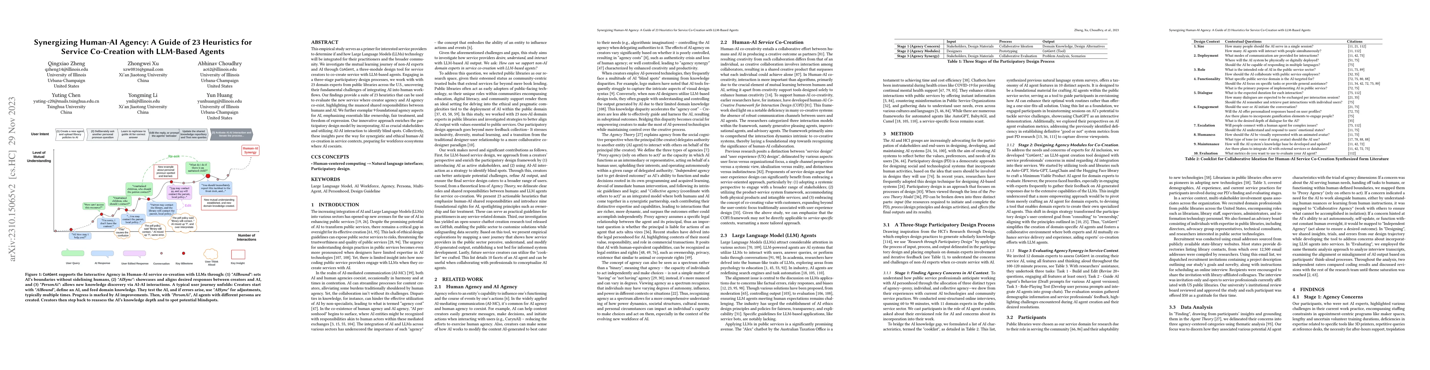 Thumbnail for Synergizing Human-AI Agency: A Guide of 23 Heuristics for Service
  Co-Creation with LLM-Based Agents
